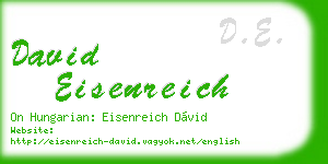 david eisenreich business card